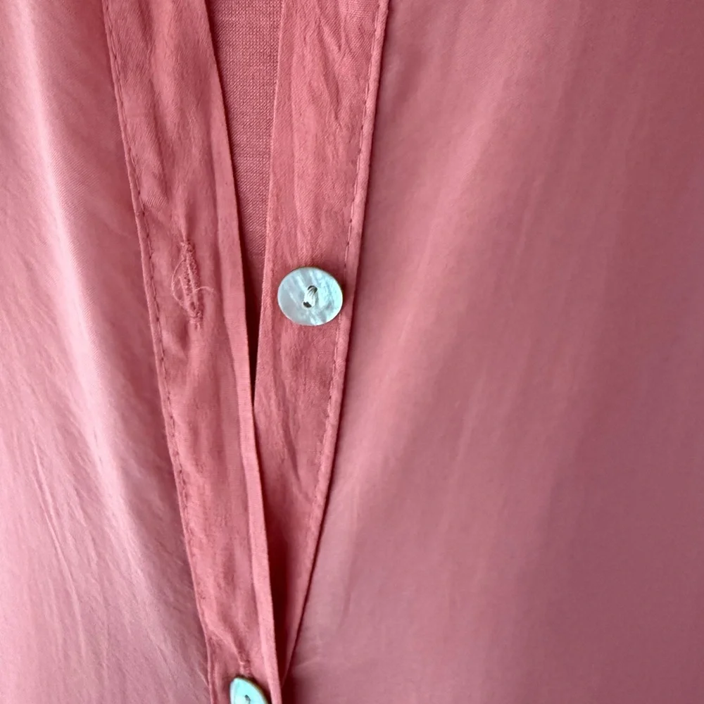 NWT SCANDAL Italy Dress SET flowy Button Melon color fitted mini dress - fits: M